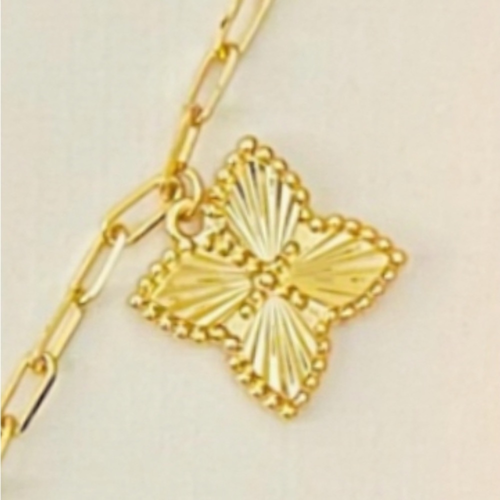 New In Box House Of Harlow 1960 Goldtone Adjustable Charm Necklace. - Picture 10 of 11